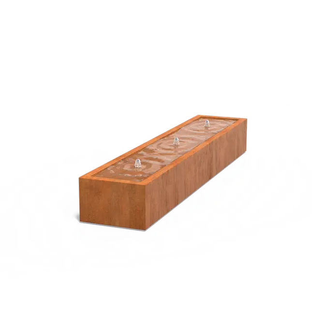 Cortenstaal Watertafel 300 x 60 x 40 cm Fontein
