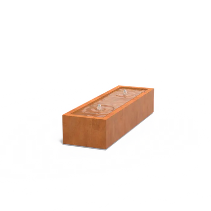 Fontaine en acier Corten 200 x 60 x 40 cm