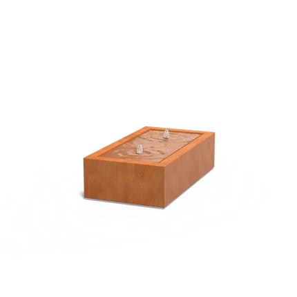Fontaine en acier Corten 150 x 80 x 40 cm