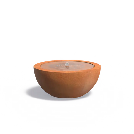 Fontaine ronde en acier Corten 100 x 43,7 cm