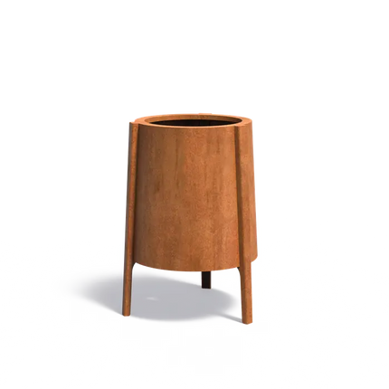 Cortenstaal Plantenbak Op Poten Rond 60 x 100 cm