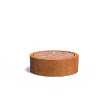 Corten Steel Water Table Round 120 x 40 cm Fountain