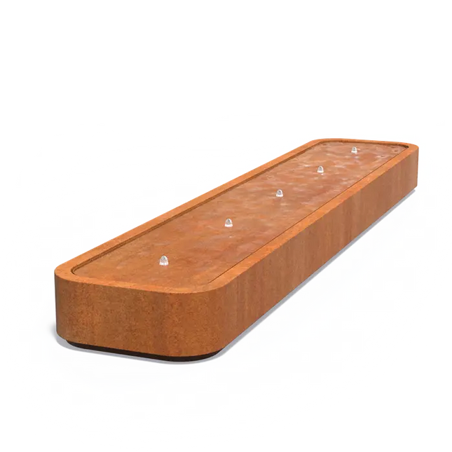 Cortenstaal Watertafel Premium - 500x100x40 cm - Fontein