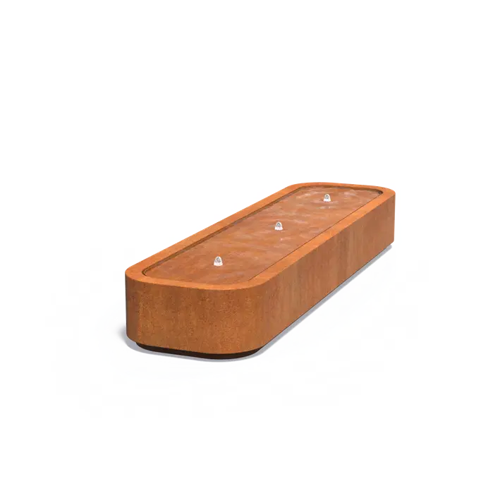 Cortenstaal Watertafel Premium - 300x80x40 cm - Fontein