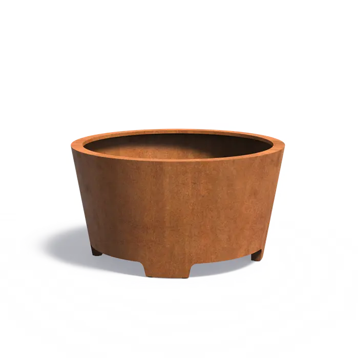 Cortenstaal Plantenbak Rond Op Poten 150 x 80 cm