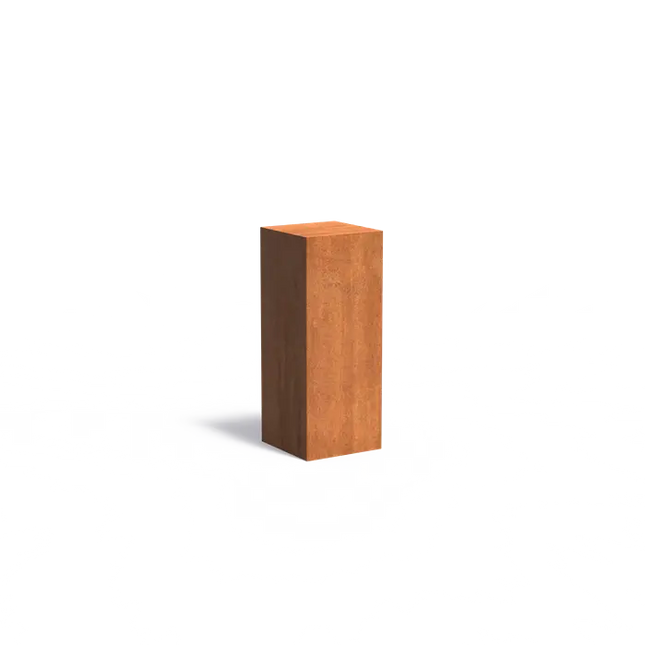 Base de acero Corten de 40 x 40 x 100 cm