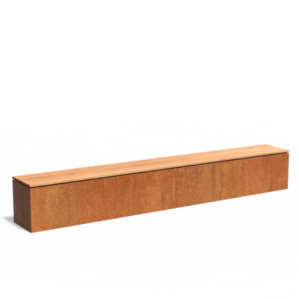 Cortenstaal Bank - Sokkel Met Zitting 300 x 40 x 43 cm