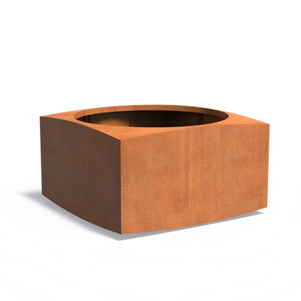 Cortenstaal Plantenbak Vierkant 140 x 140 x 80 cm
