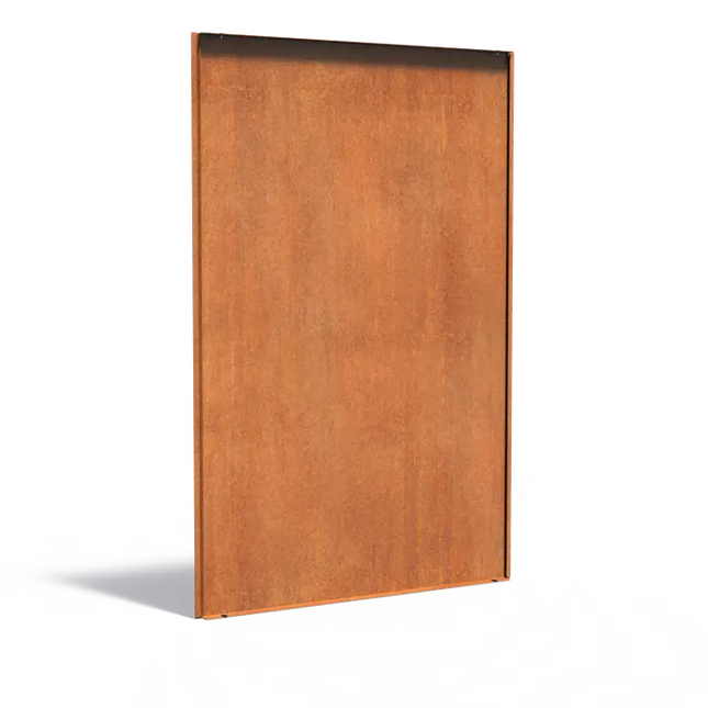 Cortenstålpanel bakvägg 134,5 x 3,5 x 199,9 cm - Staket