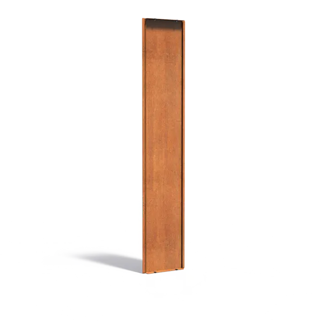 Cortenstålpanel bakvägg 39,5 x 3,5 x 199,9 cm - Staket