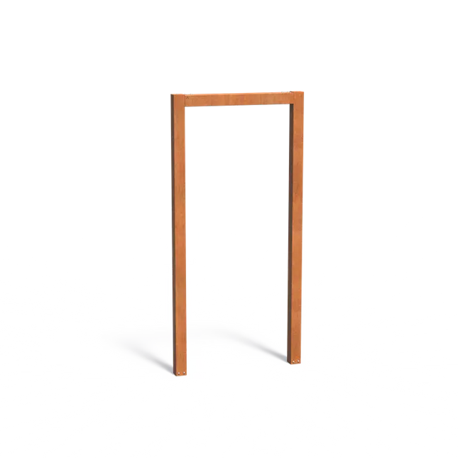 Pérgola en forma de U de acero Corten de 120 x 10 x 250 cm