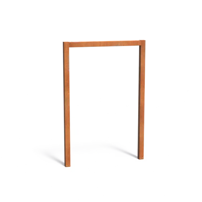 Pérgola en forma de U de acero Corten de 170 x 10 x 250 cm