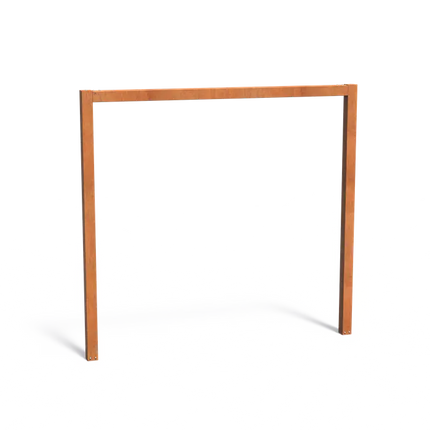Pergola en acier Corten en forme de U 270 x 10 x 200 cm