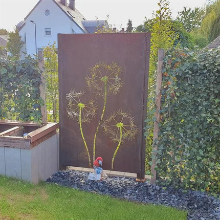 Clôture en acier Corten 110 x 5 x 180 cm | Panneau | Paravent de jardin Bel Air