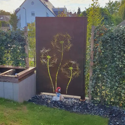 Clôture en acier Corten 110 x 5 x 180 cm | Panneau | Paravent de jardin Bel Air