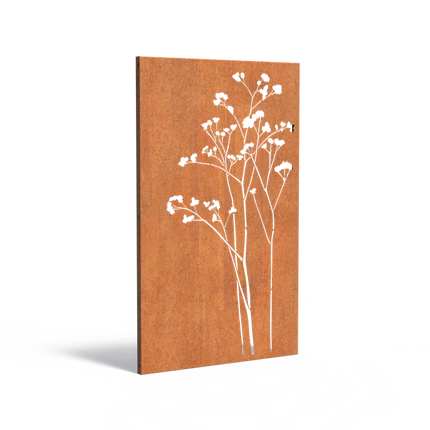 Clôture en acier Corten 110 x 5 x 180 cm | Panneau | Brise-vue Mugu