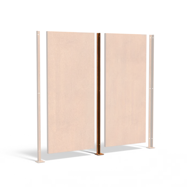 Cortenstaal Schutting Tussenstaander 11.5 x 11.5 x 270 cm | Paneel | Tuinscherm tussenpaal