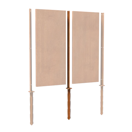Cortenstaal Paneel Tussenstaander 115 x 115 x 2900 mm