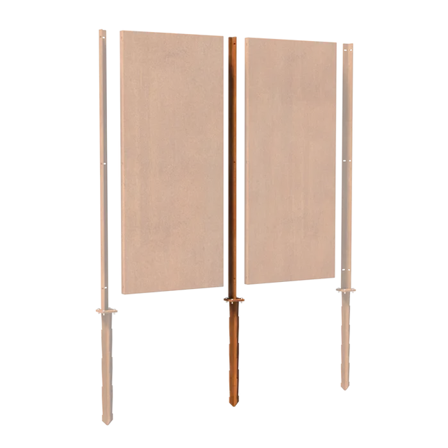 Cortenstaal Paneel Tussenstaander 115 x 115 x 2900 mm
