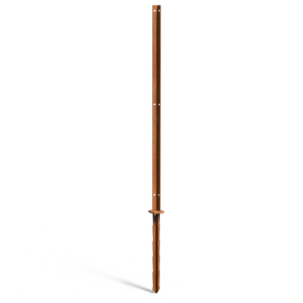 Cortenstaal Panaal Hoekstaander 115 x 115 x 2900 mm