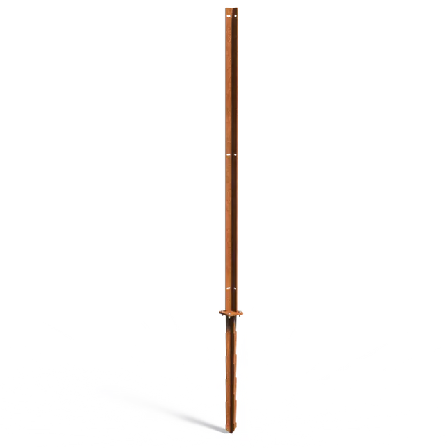 Cortenstaal Panaal Hoekstaander 115 x 115 x 2900 mm