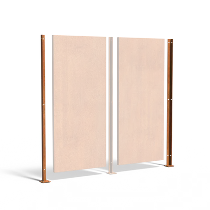 Cortenstaal Schutting Hoekstaander 11.5 x 11.5 x 270 cm | Paneel | Tuinscherm hoekpaal