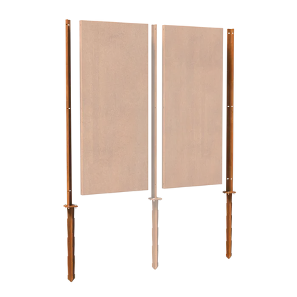Cortenstaal Panaal Hoekstaander 115 x 115 x 2900 mm