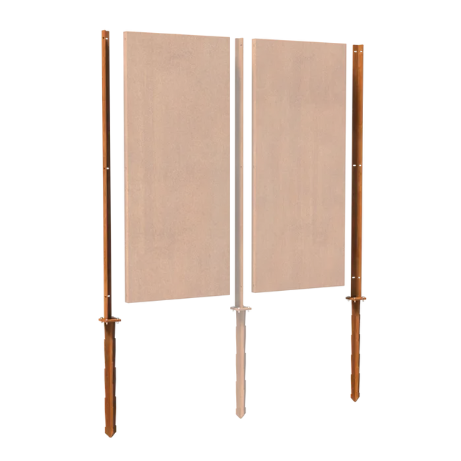 Cortenstaal Panaal Hoekstaander 115 x 115 x 2900 mm