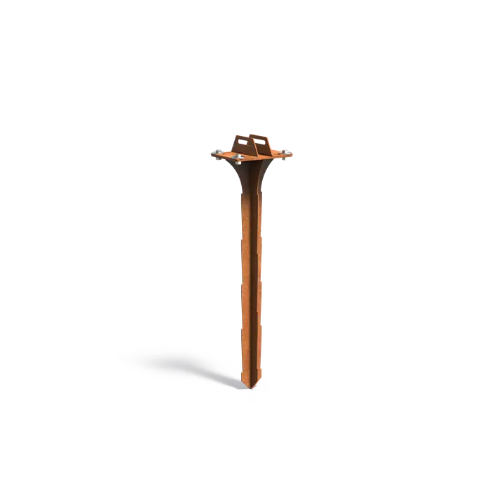 Cortenstaal Tuinpalen Grondanker 860x220x160 mm