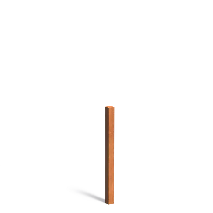 Cortenstaal Tuinpaal 150 cm - 100 x 100 x 1500 mm