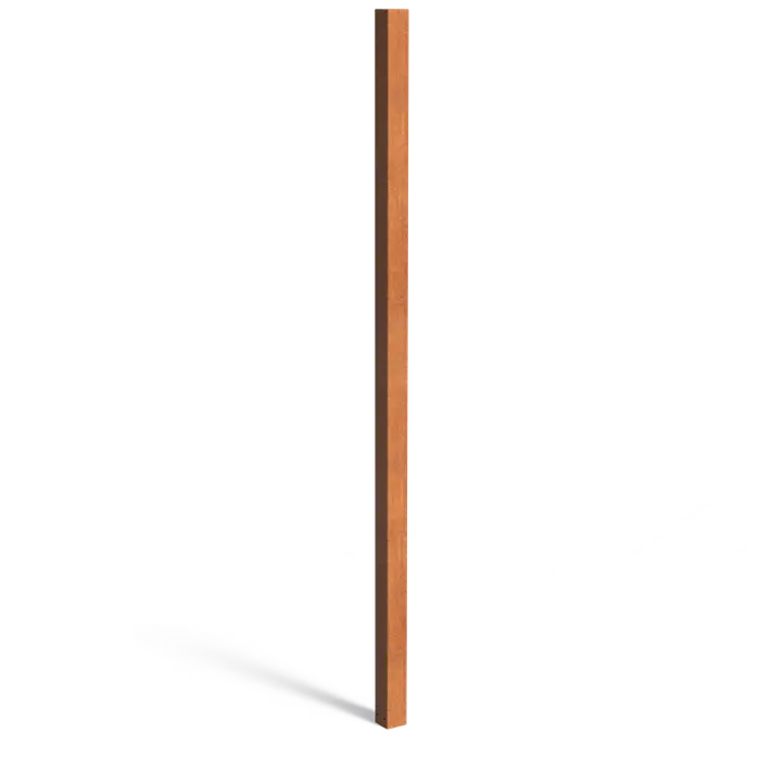 Cortenstaal Tuinpaal 300 cm - 100 x 100 x 3000 mm