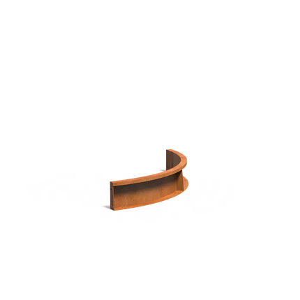 Coude intérieur de mur de soutènement en acier Corten 100 x 100 x 20 cm