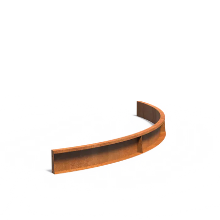Corten Steel Retaining Wall Inner Bend 200 x 200 x 20 cm