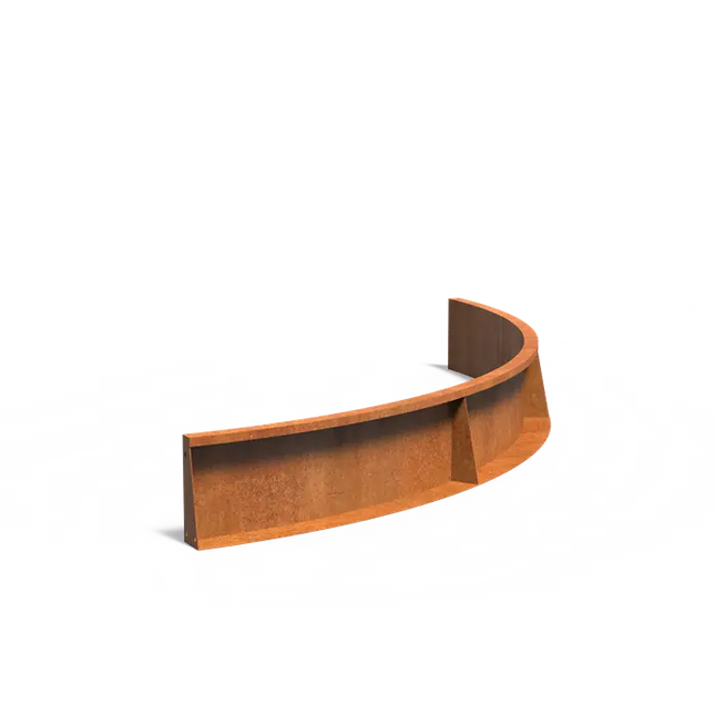 Cortenstaal Keerwand Binnenbocht 200 x 200 x 30 cm