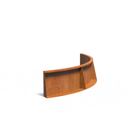 Coude intérieur de mur de soutènement en acier Corten 150 x 150 x 40 cm