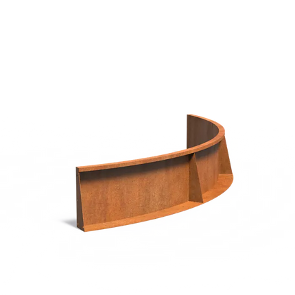 Codo interior para muro de contención de acero Corten, 200 x 200 x 40 cm