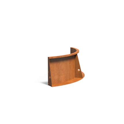 Coude intérieur de mur de soutènement en acier Corten 100 x 100 x 50 cm