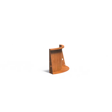 Coude intérieur de mur de soutènement en acier Corten 50 x 50 x 50 cm
