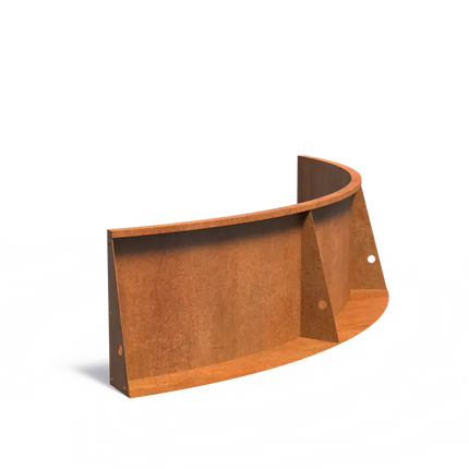 Corten Steel Retaining Wall Inner Bend 200 x 200 x 60 cm