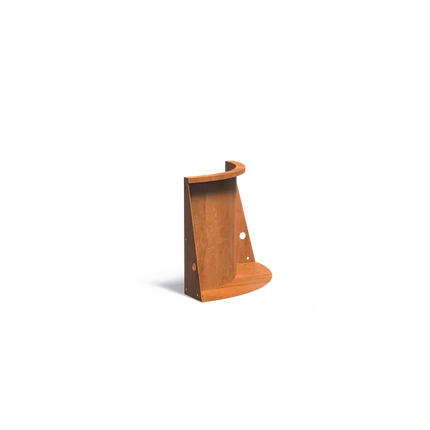 Codo interior para muro de contención de acero Corten, 50 x 50 x 60 cm