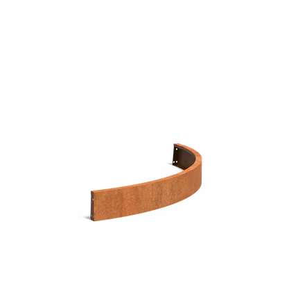 Corten Steel Retaining Wall Outer Bend 150 x 150 x 20 cm