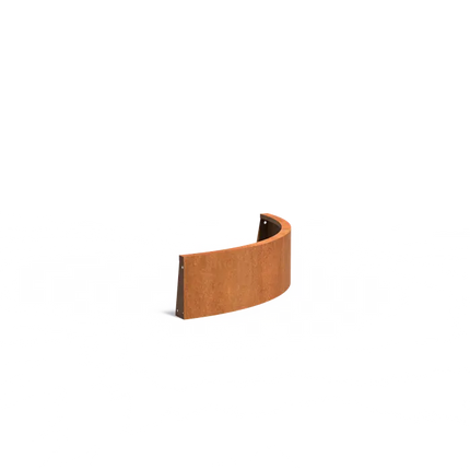 Mur oporowy ze stali Corten, zewnętrzny łuk 100 x 100 x 30 cm