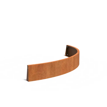 Corten Steel Retaining Wall Outer Bend 200 x 200 x 30 cm