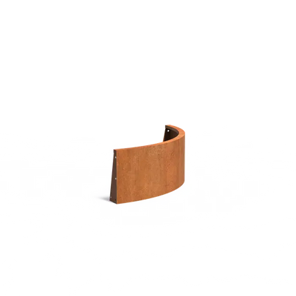 Corten Steel Retaining Wall Outer Bend 100 x 100 x 40 cm