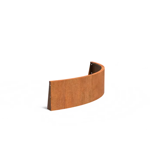 Cortenstaal Keerwand Buitenbocht 150 x 150 x 40 cm