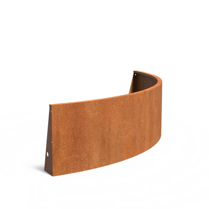 Corten Steel Retaining Wall Outer Bend 200 x 200 x 60 cm
