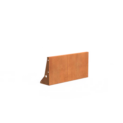Muro di contenimento in acciaio Corten 100 x 25 x 50 cm | Bordo