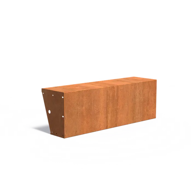 Cortenstaal Keerwand 150 x 40 x 50 cm | Brede Bovenrand | Border