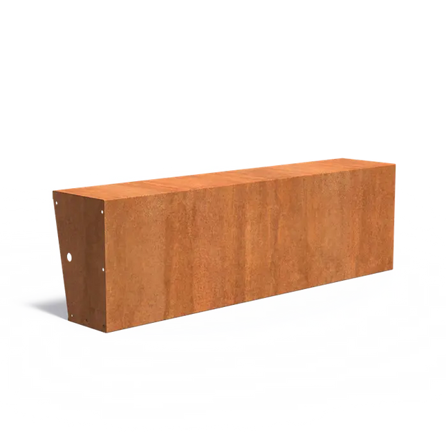 Cortenstaal Keerwand 200 x 40 x 60 cm | Brede Bovenrand | Border