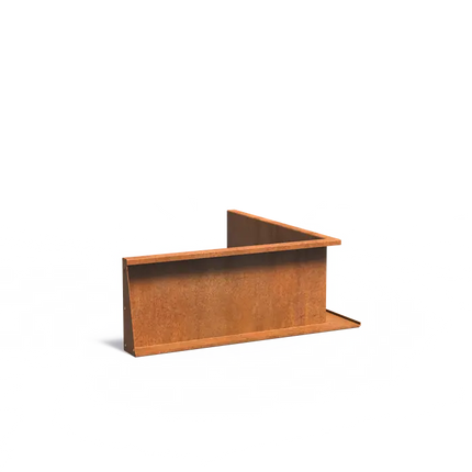 Corten Steel Retaining Wall Inner Corner 100 x 100 x 40 cm